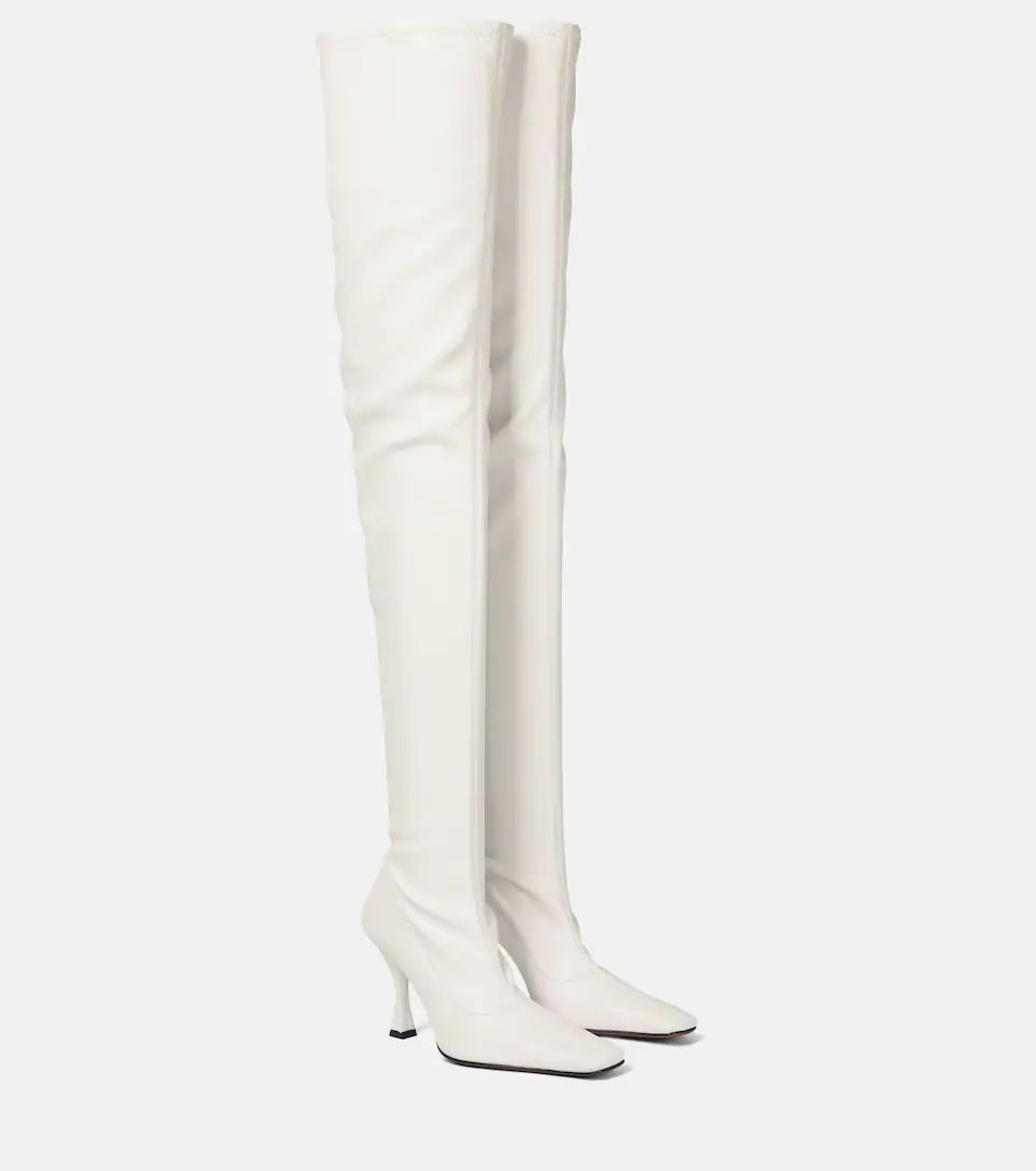 Faux leather over-the-knee boots | Mytheresa (INTL)