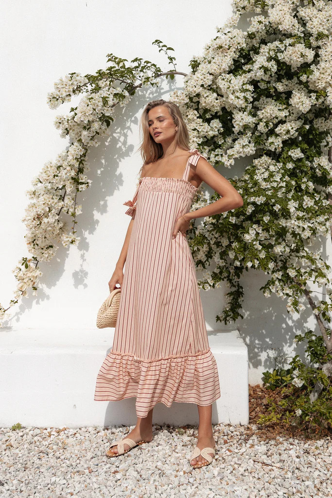 Irina Maxi Dress - Pink Stripe | Petal & Pup (US)
