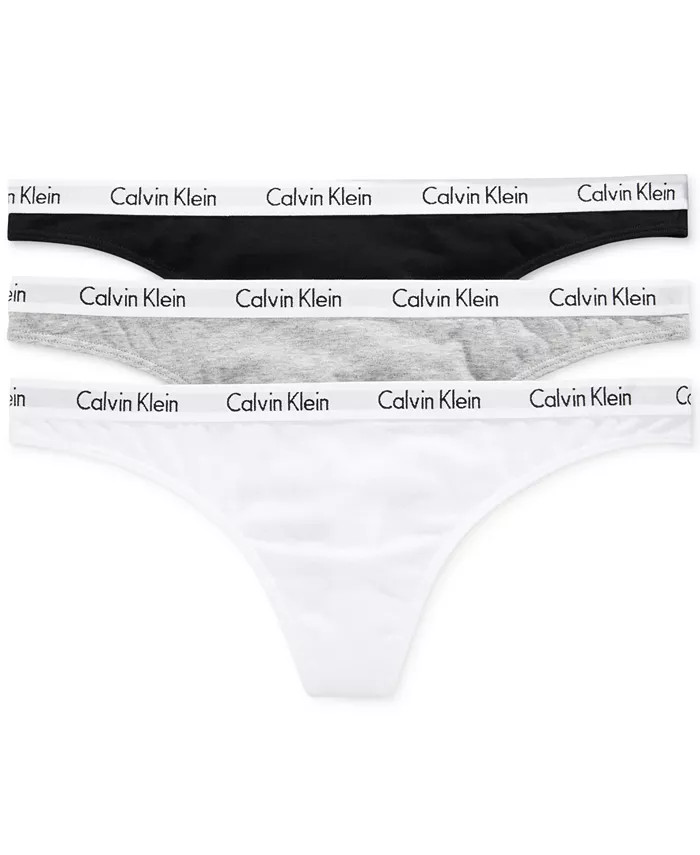 Carousel Cotton 3-Pack Thong Underwear QD3587 | Macy's