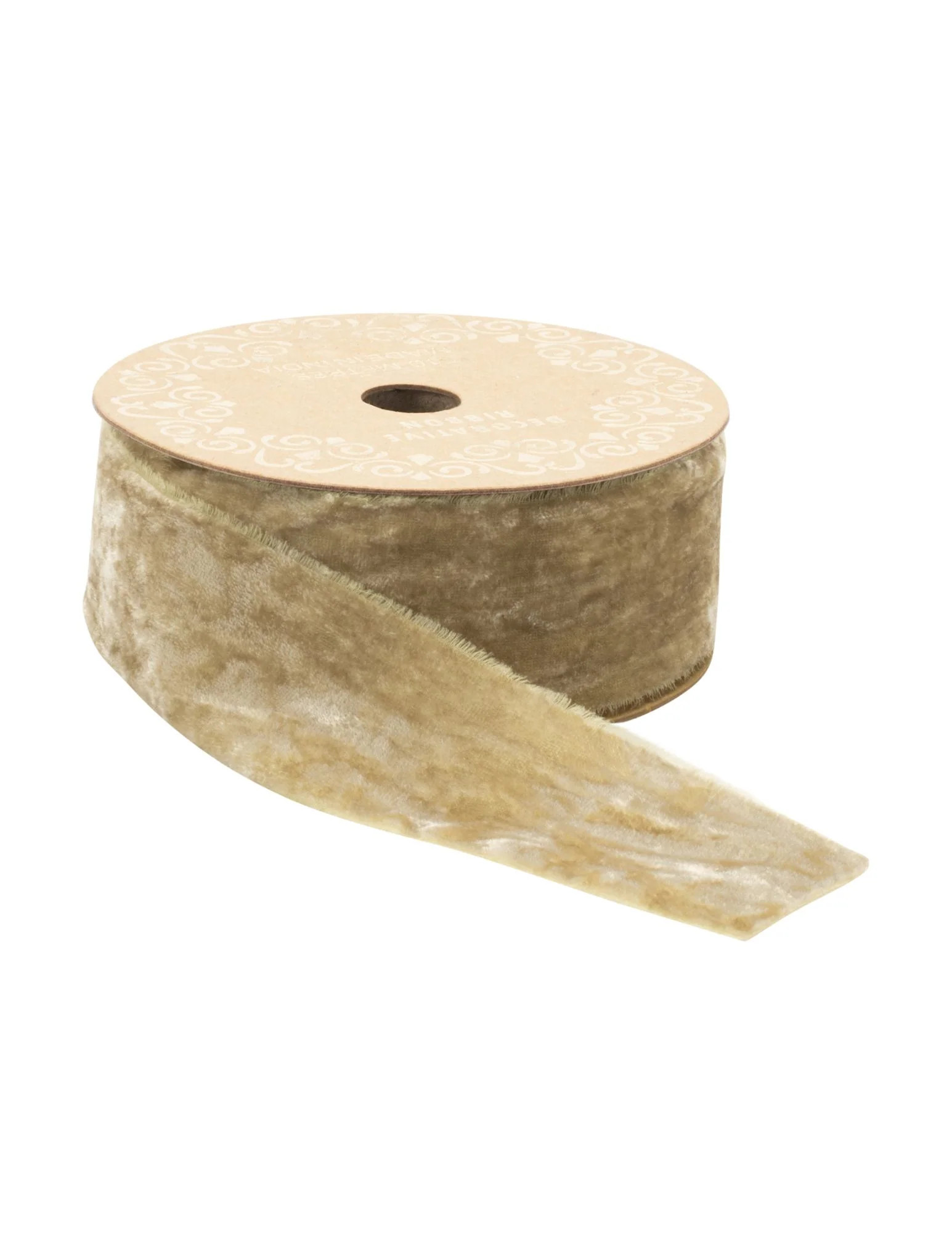 Taupe Raw Edge Velvet Ribbon | Gatehouse No.1