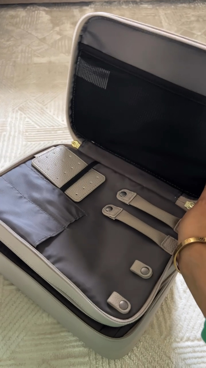 Seriously, the best toiletry bag ever it holds makeup brushes, skin care and not to mention jewelry on the top layer. It holds so much more depending on how much you packed but if you use travel size stuff this toiletry bag can hold a ton more.

#targetfinds #makeupbag #makeup #under30 

#LTKFindsUnder50 #LTKBeauty #LTKTravel