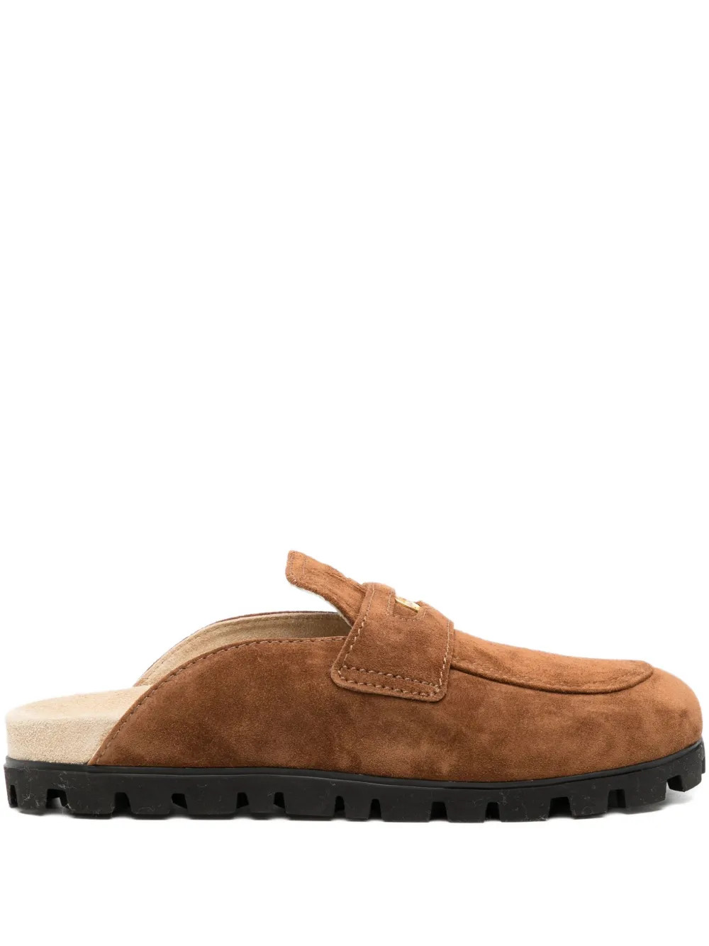 Miu Miu Suede Mules | Brown | FARFETCH | Farfetch Global