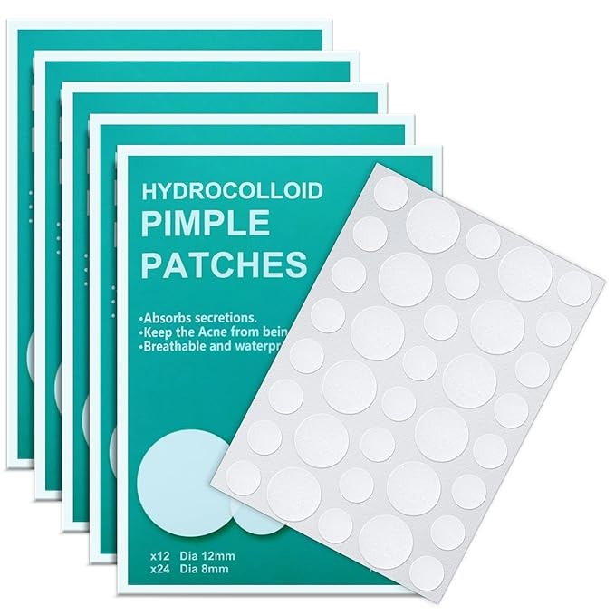Pimple Patches for Face 180 Counts Hydrocolloid Acne Patches for face Invisible Zit Patches for F... | Amazon (US)