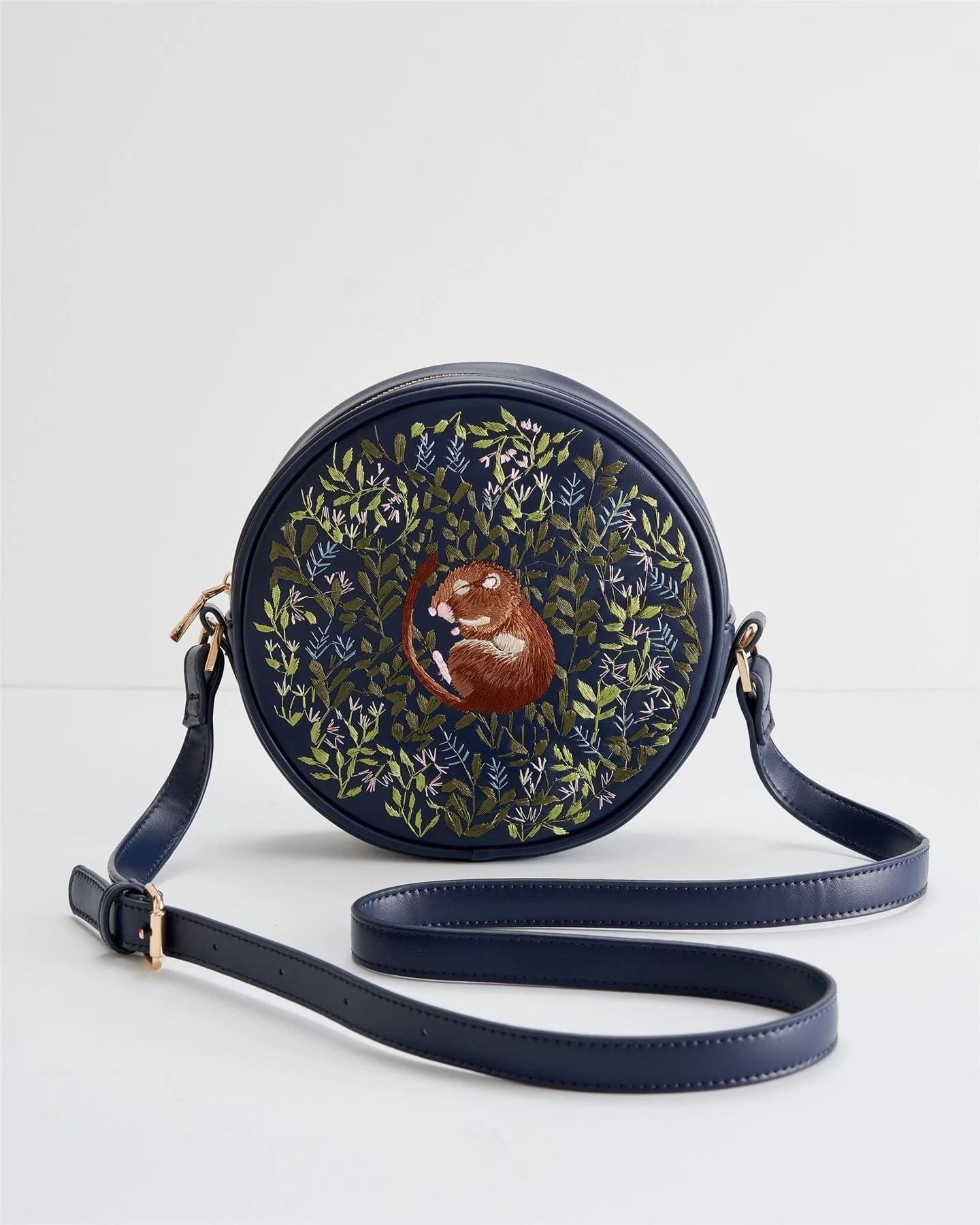 Chloe Circle Bag Embroidered Dormouse | Fable England