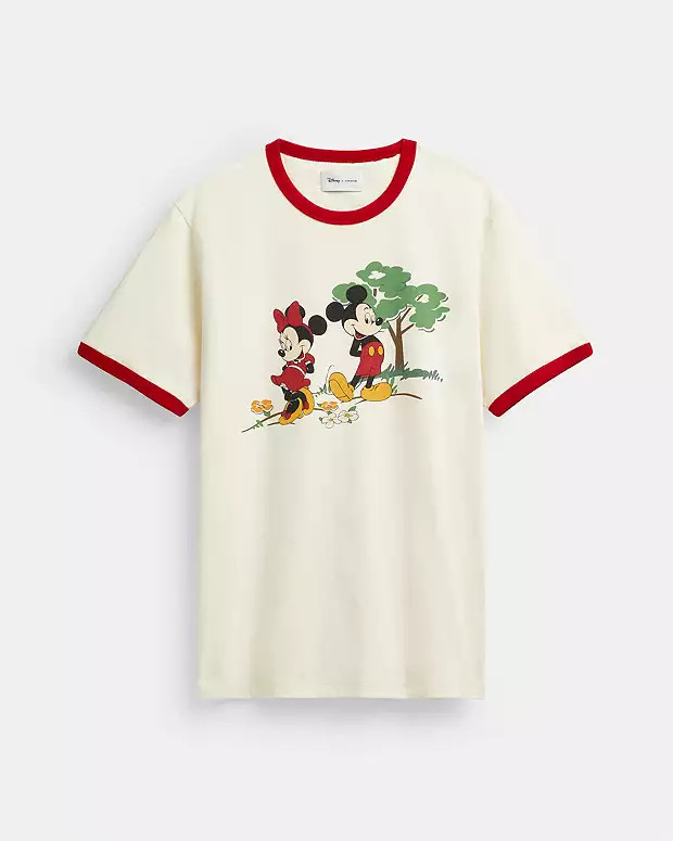 Disney X Coach Mickey Mouse And Minnie Mouse T Shirt | Coach (US)