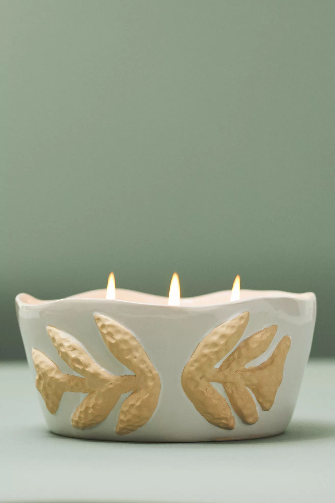 Reese Emry Design Anabella Mae Fresh Vetiver & Sandalwood Ceramic Candle | Anthropologie (US)