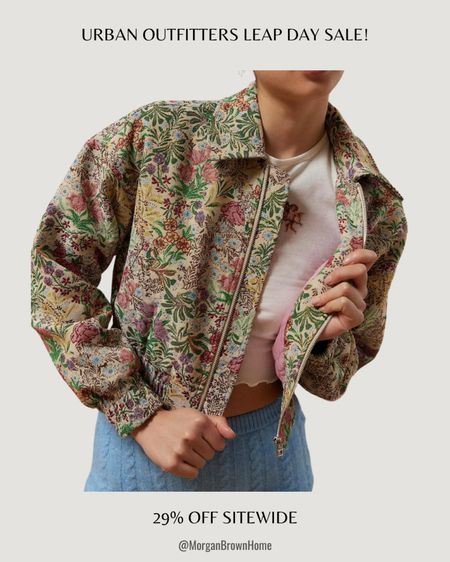 I ❤️ this Kimchi Blue Evelyn Cropped Bomber Jacket from Urban Outfitters! The WHOLE site is 29% off for Leap Day! 

#LTKfindsunder100 #LTKstyletip #LTKsalealert