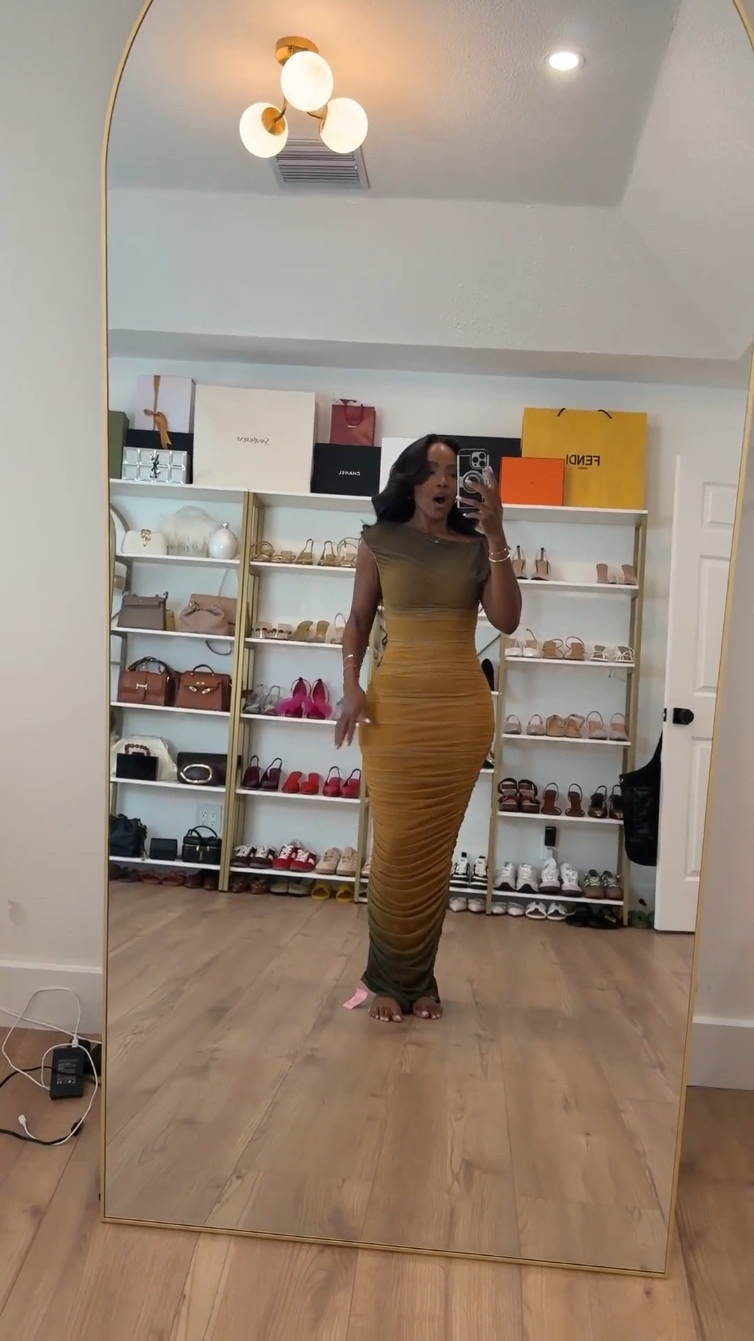 ✨ Elevated night-out energy with a soft glam edge — this look is all about sculpted silhouettes, rich tones, and effortless confidence. The draped detailing creates the most flattering shape while still feeling comfortable and wearable.

This is one of those pieces you can rewear for so many moments — styled up with heels for events or dressed down with minimal accessories so the cost per wear keeps dropping. A true long-term wardrobe win.

Perfect for: date night, Valentine’s dinner, weddings, cocktail events, birthday celebrations, or any dressy night out.

📏 Sizing:
Wearing size Small  
Heels true to size

Shop instantly on the app to see every exact piece linked.

Elegant evening dress, draped maxi dress, Valentine’s date night outfit, special occasion outfit, elevated neutral tones, flattering formal dress, timeless wardrobe staple.

Follow me on Instagram and YouTube @kirasfashionfinds

#LTKgrwm #LTKootd