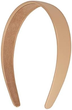 Motique Accessories 1 Inch Vegan Leather Headband for Women and Girls - Tan | Amazon (US)