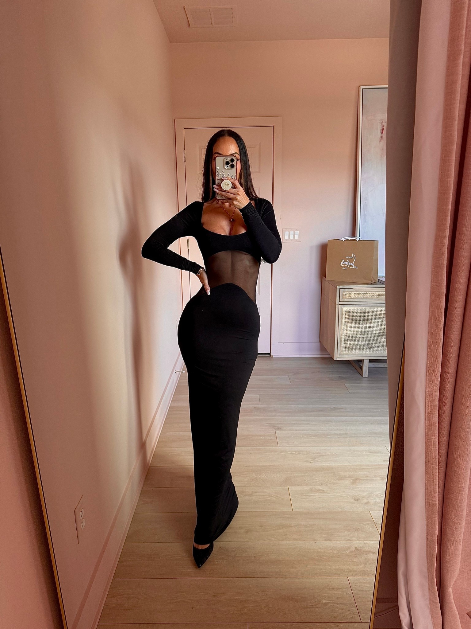 Amazing black dress. I love the little mesh detail to make it sexy, yet elegant! It also comes in a deep green which is perfect for the holiday season. 

Jluxlabel dress 

#LTKTall #LTKootd #LTKSaleAlert