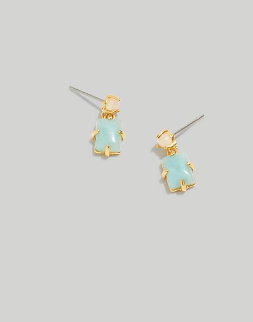 Stone Collection Aquamarine Drop Earrings | Madewell