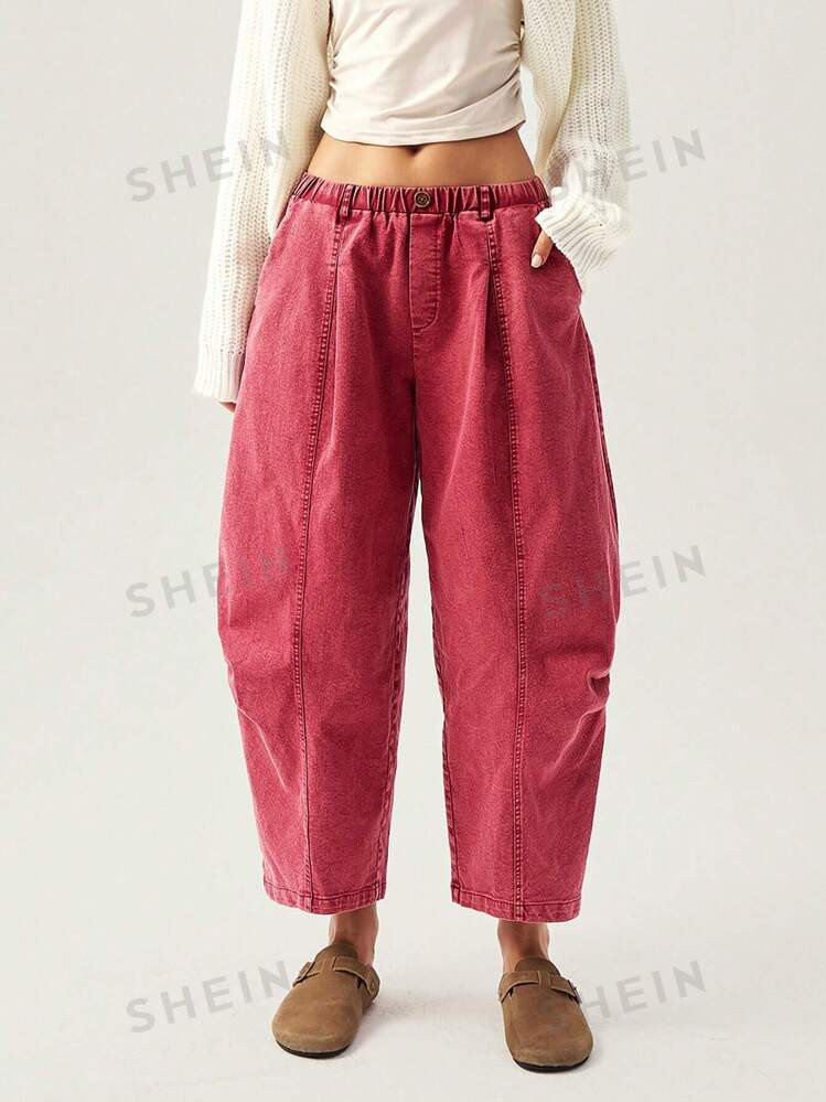 Bohemela Women Vacation Baggy Loose Fit Tapered Ankle Length Casual Pants | SHEIN