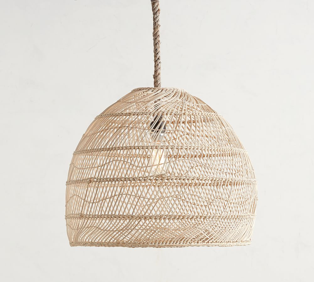 Flora Rattan Pendant (19"-23") | Pottery Barn (US)