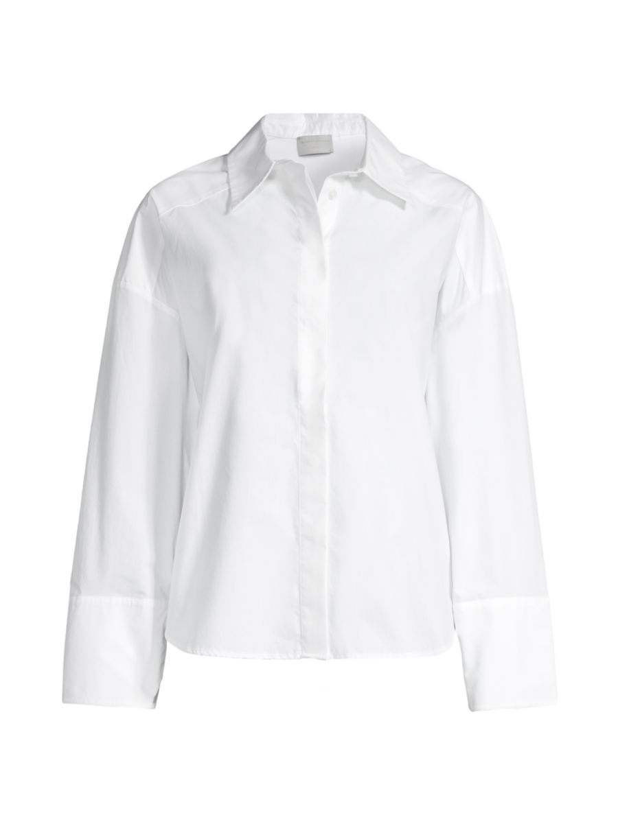 Kyle Oversized Split Cotton Shirt | Saks Fifth Avenue