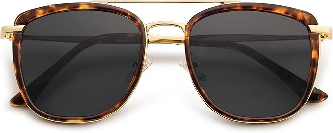 SOJOS Retro Aviator Square Polarized Sunglasses For Women Men,Vintage Women's Sun Glasses Shades ... | Amazon (US)