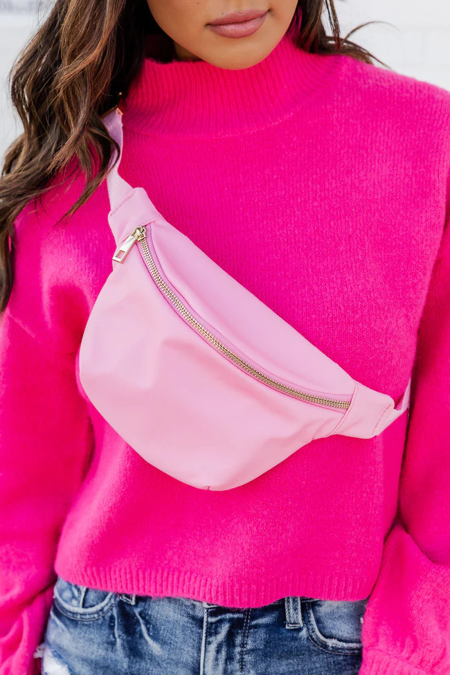 On The Go Light Pink Belt Bag FINAL SALE | Pink Lily
