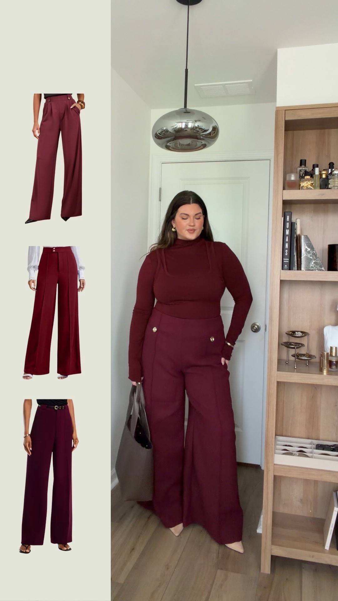 Linking the exact pair of pants but they are almost sold out! I’ll keep an eye on when they come back in all sizes but linking similar options (that are also cheaper 🤭) 

Burgundy pants, wide leg trouser, workwear, office outfit, fall outfit

#LTKSaleAlert #LTKWorkwear #LTKMidsize