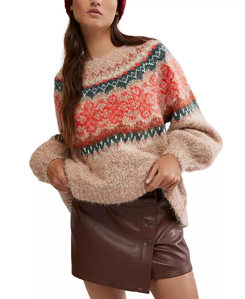 Free People Women's Festive Frost Sweater - Macy's | Macy's