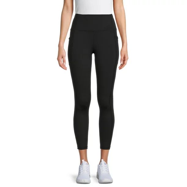 Avia Women's 25" Length High Rise Crop Legging with Side Pockets - Walmart.com | Walmart (US)