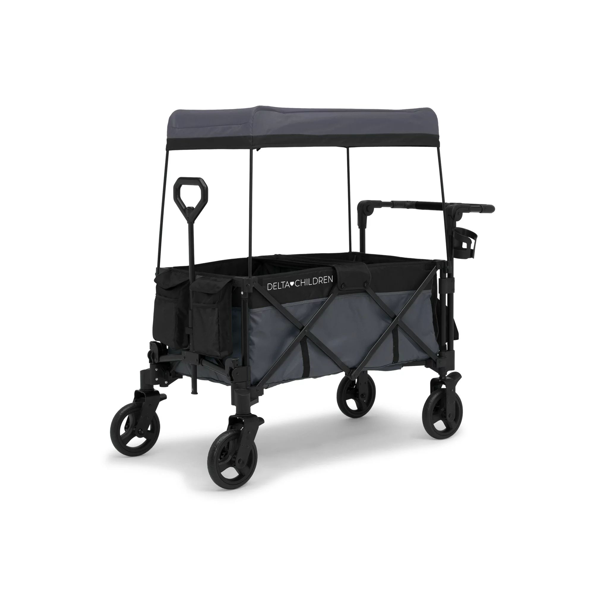 Delta Children Adventure Stroller Wagon, Grey/Black | Walmart (US)