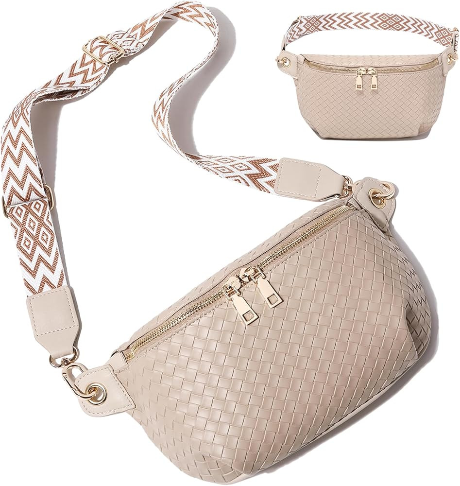 Crossbody Sling Bag Purse for Women - Small Chest Fanny Pack Trendy Travel Faux Leather Cross Bod... | Amazon (US)