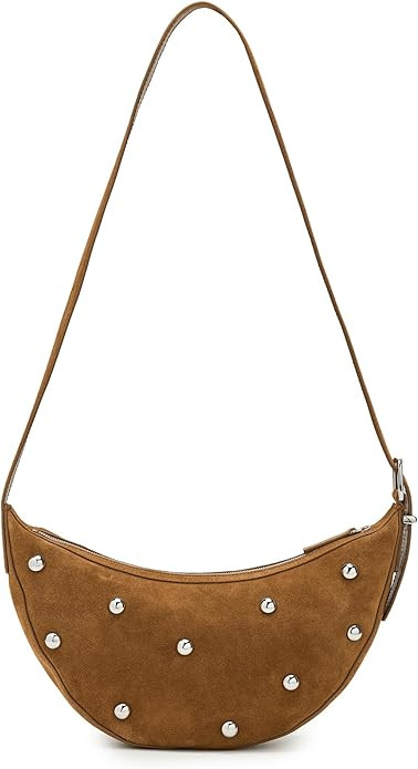 Madewell Women Stud Essentials Crescent Sling In Suede Dried Acorn One Size | Amazon (US)