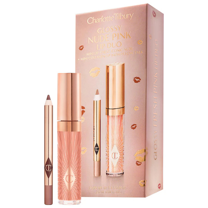Mini Glossy Pink Lip Gloss + Lip Liner Set | Sephora (US)