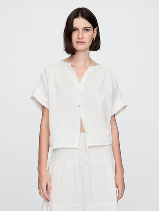 Crinkle Gauze Dolman Shirt | Gap (US)