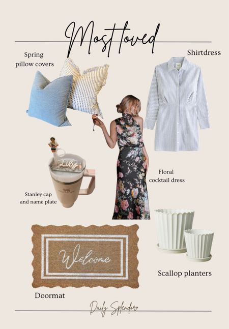 Favorites from the last week! 
Wedding guest dress
Shirt dress 
Welcome mat 
Doormat 
Stanley straw caps
Spring pillow covers 
Flower pots 
Scallop pot 

#LTKhome #LTKfindsunder100 #LTKstyletip