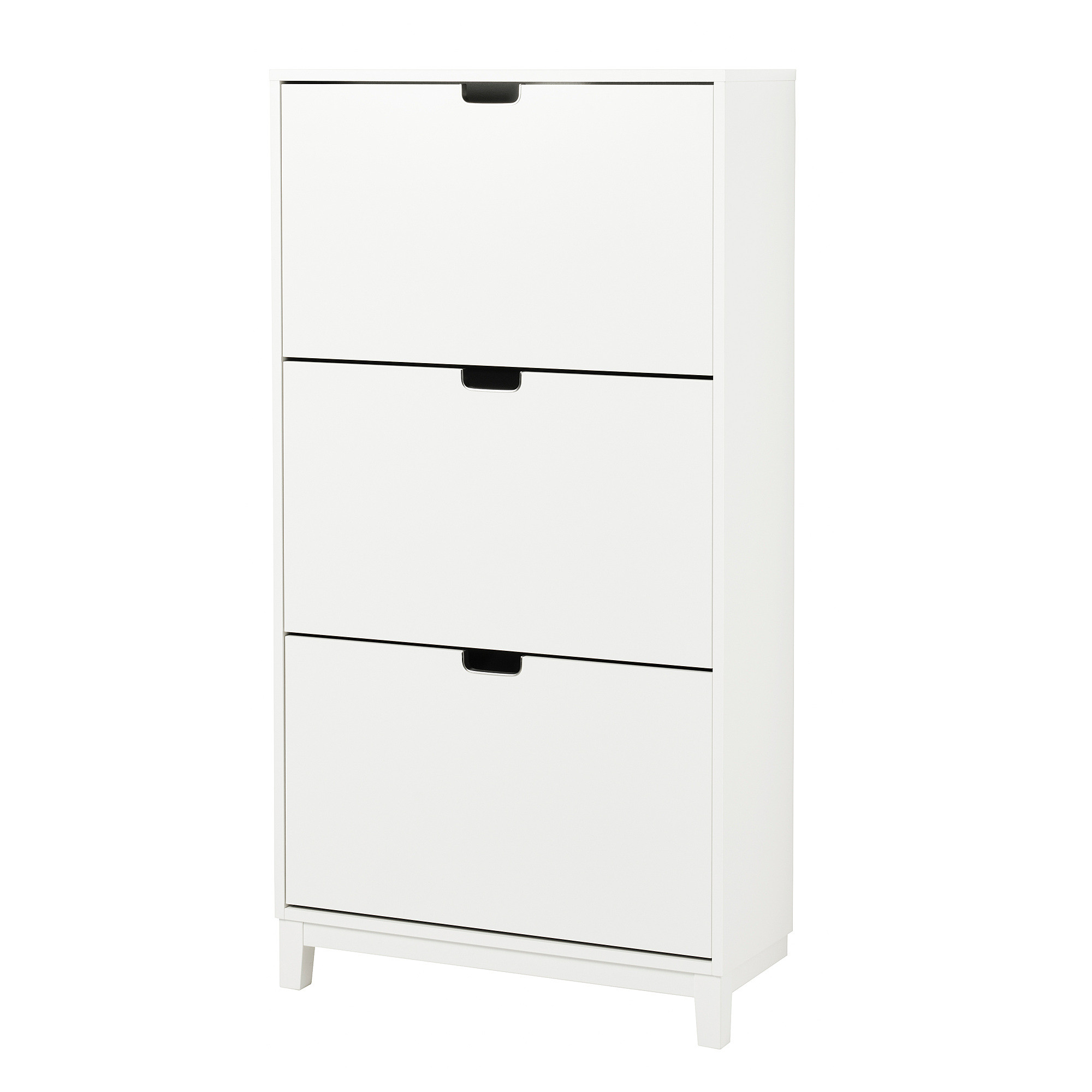 STÄLL Shoe cabinet with 3 compartments, white, 31 1/8x11 3/8x58 1/4 " | IKEA US