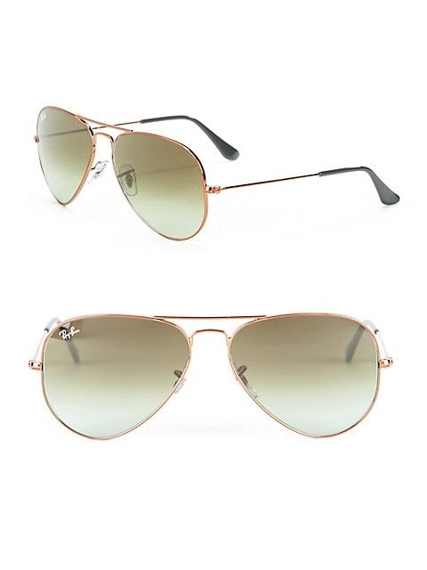 Gold Aviator Sunglasses | Saks Fifth Avenue