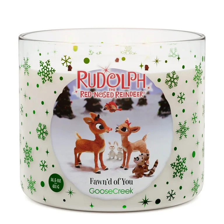 Goose Creek Rudolph Fawn'd of You 3-wick Christmastown Fir, Shiny Red Apple, and Holiday Spice Sc... | Walmart (US)