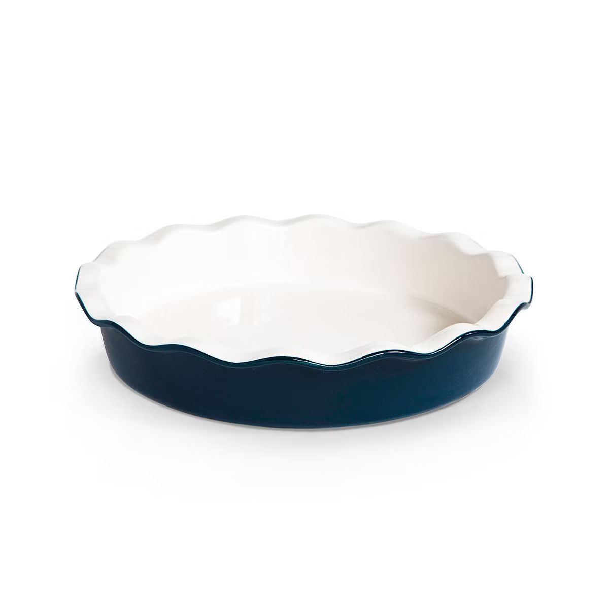 Kook Round Ceramic Pie Dish, Wave Edge, 10 Inch, 44 oz | Target