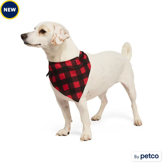 Merry Makings Buffalo Check Pet Bandana, Large/X-Large | Petco