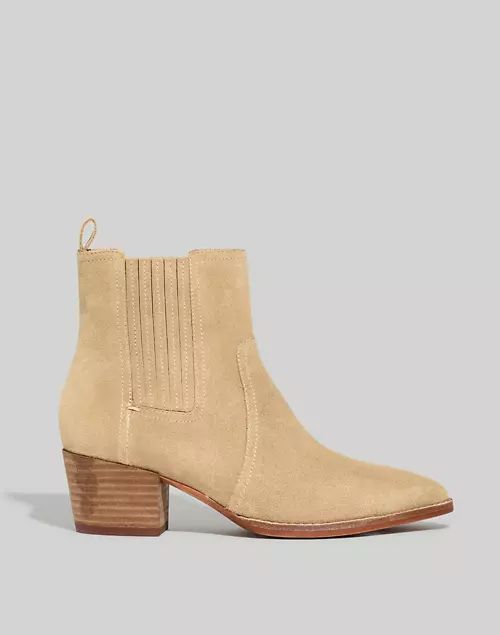 The Western Ankle Boot in Suede | Madewell