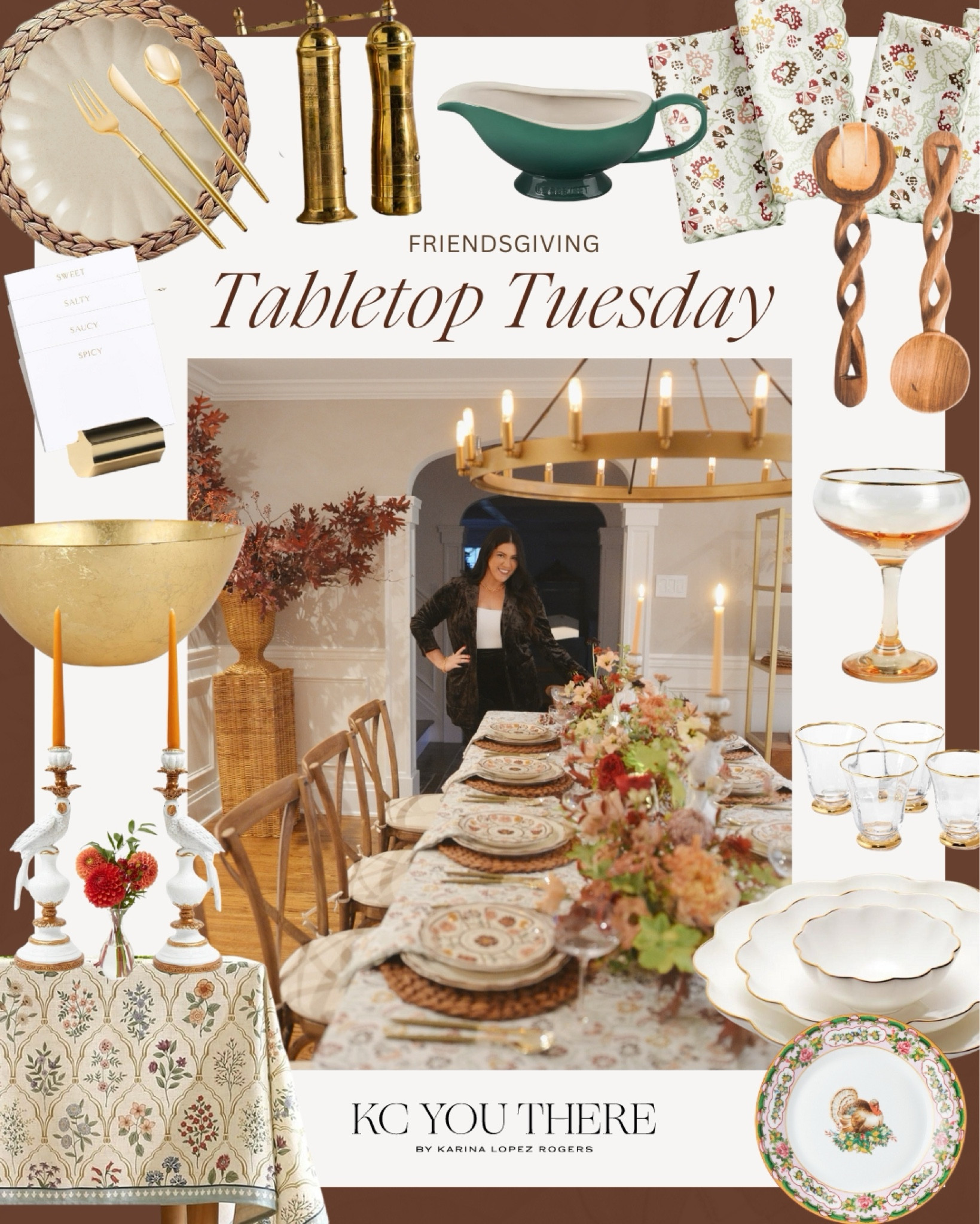 Tabletop Tuesday: Friendsgiving Edition 🍂 this curated tabletop was from my Friendsgiving last year and I love the mix of florals & rattan touches! 

#LTKSeasonal #LTKParties #LTKHome