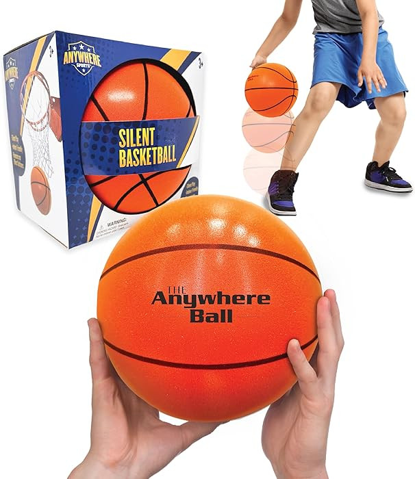 Anywhere Ball, Silent Basketball, Airless Foam for Indoor Training, Dribbling, and Realistic Boun... | Amazon (US)
