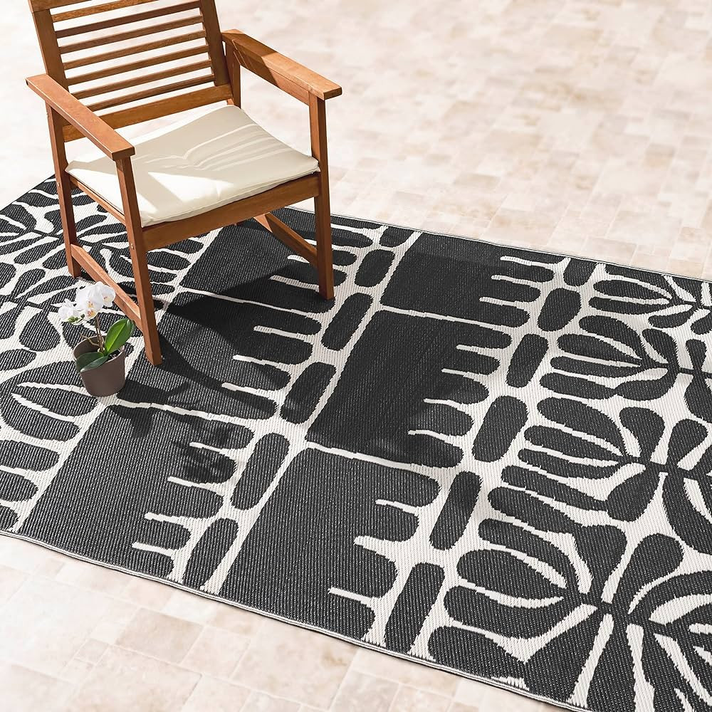 Fab Habitat Outdoor Rug - Waterproof, Fade Resistant, Crease-Free - Premium Recycled Plastic - Tr... | Amazon (US)