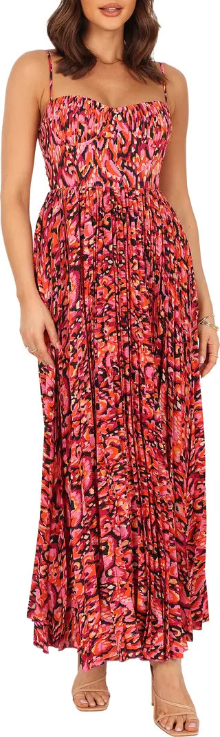 Achanti Print Pleated Maxi Dress | Nordstrom