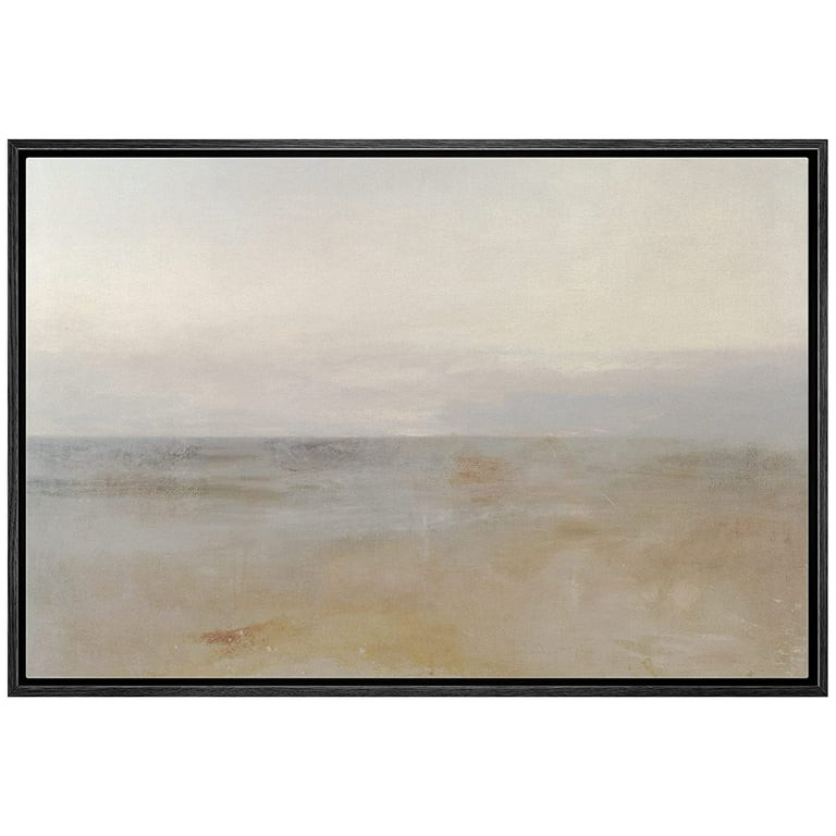 PixonSign Framed Canvas Print Wall Art Pastel Watercolor Brown Sky Landscape Abstract Shapes Illu... | Walmart (US)