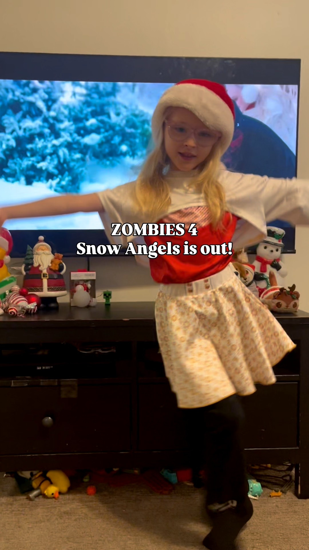 Violet was so excited to dress up in her Nova costume with a Santa hat and dance to celebrate the release of ZOMBIES 4 Snow Angels!

#LTKmomlife #LTKKids #LTKHoliday