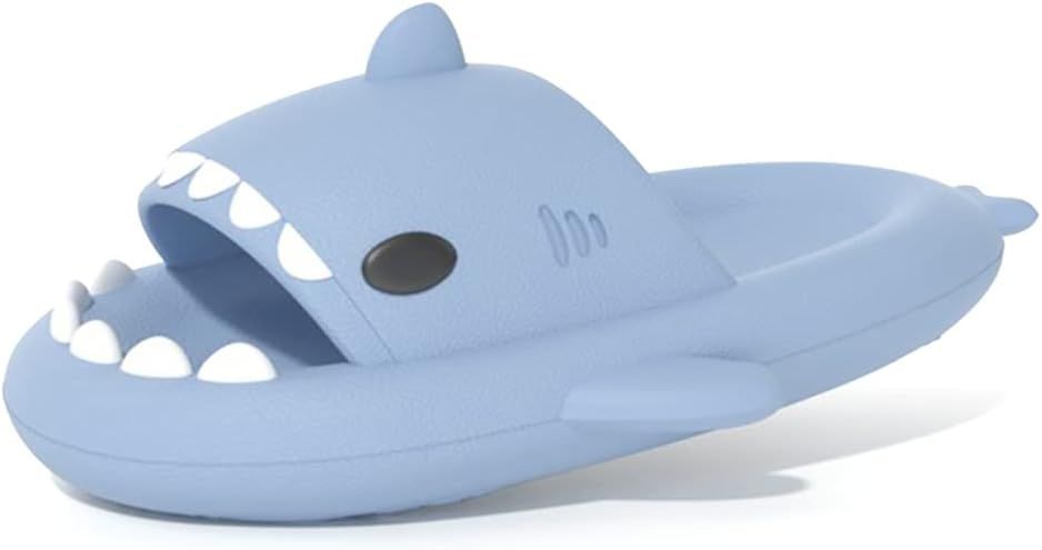 Shark Slides for Women and Men Novelty Pillow Slippers Open Toe Shark Sandals Cushioned Cloud Sli... | Amazon (US)
