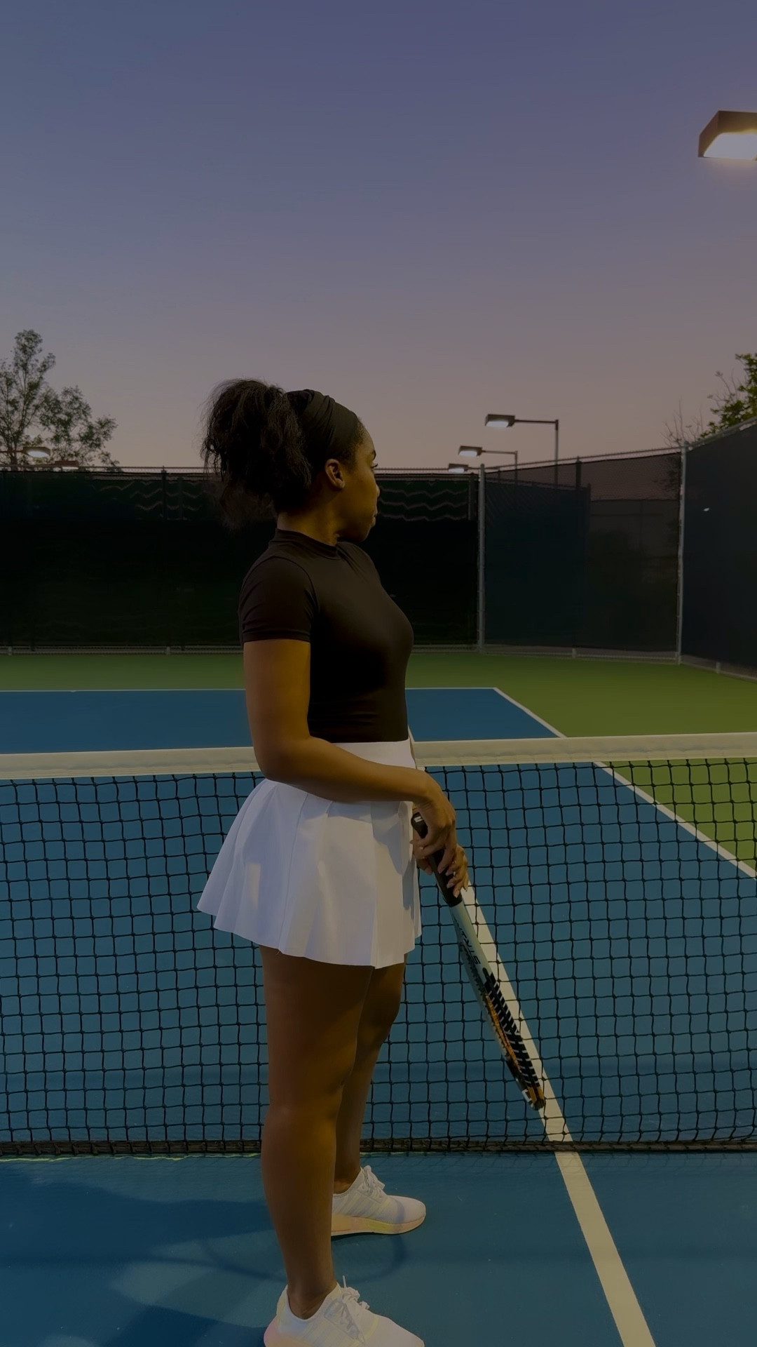 Tennis skirt outfit black and white 

#LTKstyletip #LTKover40 #LTKfitness