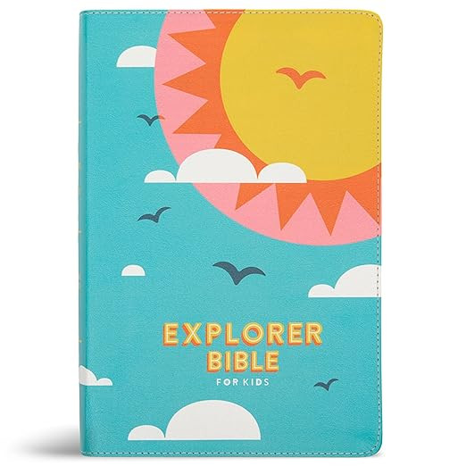CSB Explorer Bible for Kids, Hello Sunshine LeatherTouch, Red Letter, Full-Color Design, Photos, ... | Amazon (US)
