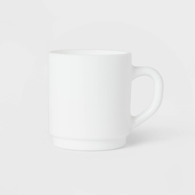 10oz 6pk Glass Mugs White - Made By Design™ | Target