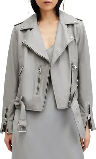 Balfern Belted Leather Biker Jacket | Nordstrom