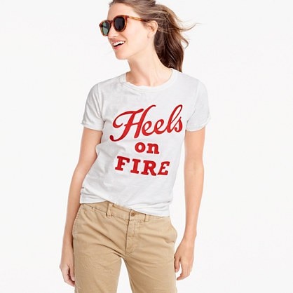 Vintage cotton T-shirt in "Heels on fire | J.Crew US
