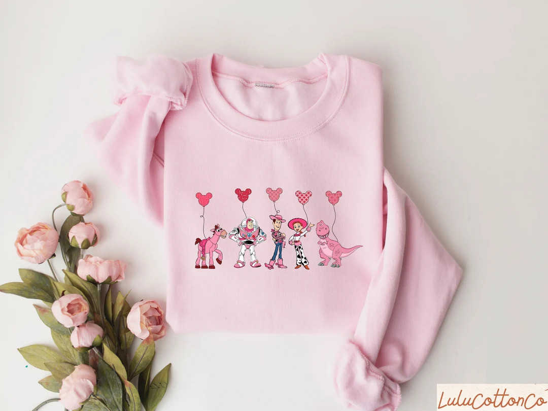 Toy Story Movie Characters Valentine Sweatshirt, Disney World Toy Story Valentine Sweater, Happy ... | Etsy (US)