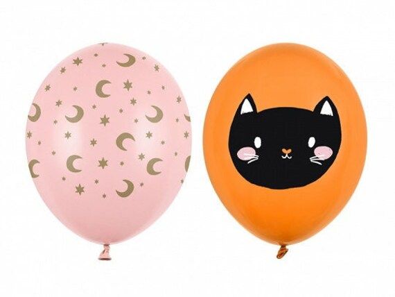 Halloween Balloon Bundle, Pack of 6 or 12, Moon Balloons, Hocus Pocus Balloons, Cat Balloons, Bla... | Etsy (US)