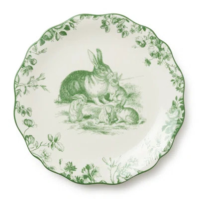 Le Jardin 11 Inch Dinner Plates Set of 4 – Green Bunny Spring Stoneware for Easter Meals, Garden Parties & Everyday Whimsy – Dishwasher & Microwave Sa | Wayfair North America